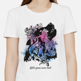 Aangepaste Noord-Amerikaanse Coyote Art | Roze Paa Tri-Blend Shirt