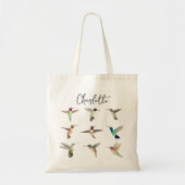 Aangepaste Noord-Amerikaanse Hummingbird Canvas ta Tote Bag (Voorkant)