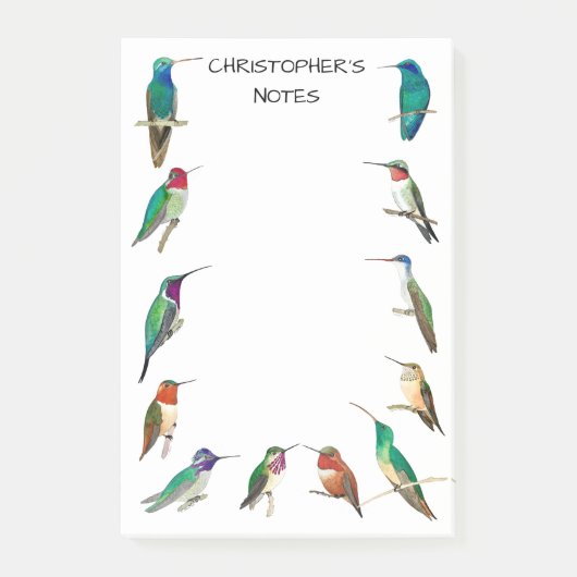 Aangepaste Noord-Amerikaanse kolibries Post-it Not Post-it® Notes (Voorkant)