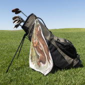 Aangepaste Noord-Hare Rabbit Bunny Camping Gift Golfhanddoek (Groen)