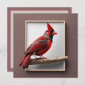 Aangepaste Noord-Kardinaal Bird Note Kaart Notitiekaartje (Voorkant / Achterkant)