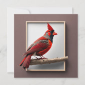 Aangepaste Noord-Kardinaal Bird Note Kaart Notitiekaartje (Voorkant)