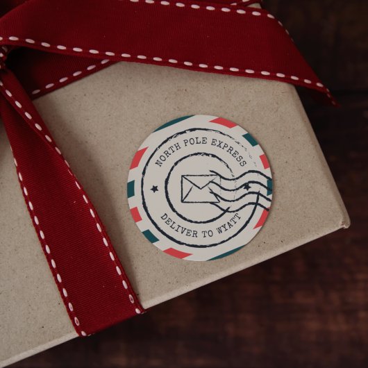 Aangepaste  Noordpool Express Ronde Sticker