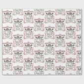 Aangepaste Noordpool Kerstmis Express Cadeaupapier (Vlak)