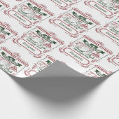 Aangepaste Noordpool Kerstmis Express Cadeaupapier (Hoek)