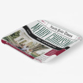 Aangepaste Noordpool krant Kerstfoto Papieren Bordje (Gebogen)