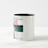 Aangepaste Noordpool krant Kerstfoto Tweekleurige Koffiemok (Center)