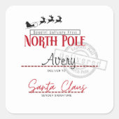 Aangepaste noordpoolstickers vierkante sticker (Voorkant)