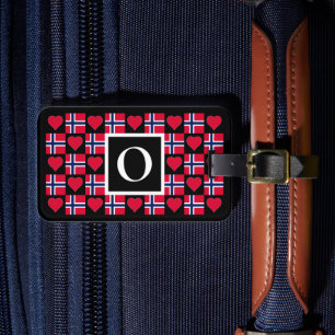 Aangepaste Noorse brief voor de Noorse vlag Bagagelabel