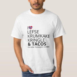 Aangepaste Noorse Vlag Hart | Noors-Amerikaans T-shirt