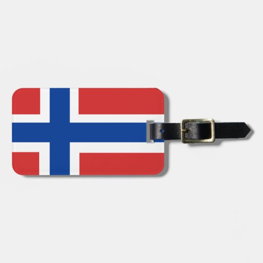 Aangepaste Noorse vlag (Noorse vlag) Bagagelabel (Voorkant horizontaal)