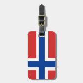 Aangepaste Noorse vlag (Noorse vlag) Bagagelabel (Voorkant verticaal)