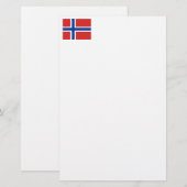 Aangepaste Noorse vlag (Noorse vlag) Briefpapier (Voorkant / Achterkant)