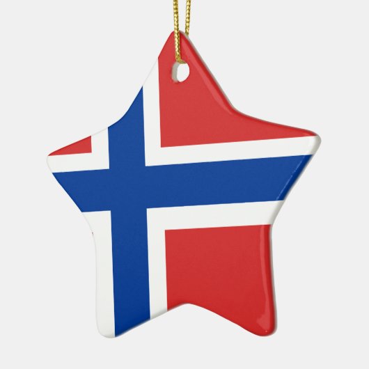 Aangepaste Noorse vlag (Noorse vlag) Keramisch Ornament (Links)
