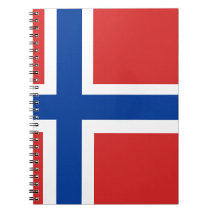 Aangepaste Noorse vlag (Noorse vlag) Notitieboek