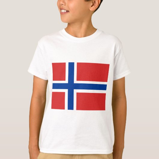 Aangepaste Noorse vlag (Noorse vlag) T-shirt (Voorkant)