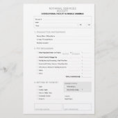 Aangepaste notaris openbare gevangenis ondertekeni briefpapier (Voorkant)