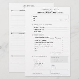 Aangepaste notaris openbare gevangenis ondertekeni briefpapier