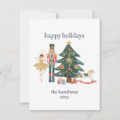 Aangepaste Notecard Nutcracker-tekens Feestdagenkaart (Voorkant)
