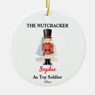 Aangepaste Notenkraker Foto Kerstmis Soldaat Keramisch Ornament