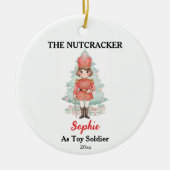 Aangepaste Notenkraker Foto Kerstmis Soldaat Keramisch Ornament (Voorkant)