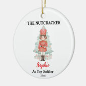 Aangepaste Notenkraker Foto Kerstmis Soldaat Keramisch Ornament (Links)