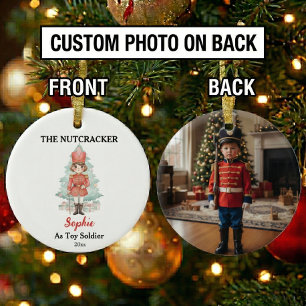 Aangepaste Notenkraker Foto Kerstmis Soldaat Keramisch Ornament