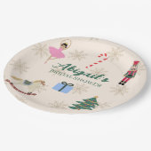 Aangepaste Notenkraker Illustratie Bruidsmeisje Bo Papieren Bordje (Gekanteld)