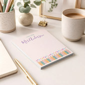 Aangepaste notitie van Cute Crayon Teacher Notepad Notitieblok