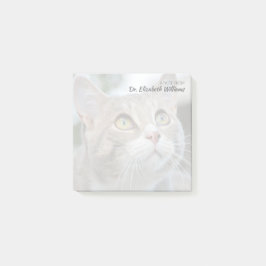 Aangepaste notitie van de dierenarts met Faded Cat Post-it® Notes