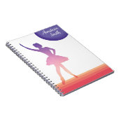 Aangepaste notitieblok ballerina silhouette dansen notitieboek (Rechterzijde)