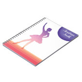 Aangepaste notitieblok ballerina silhouette dansen notitieboek (Linkerzijde)