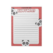 Aangepaste notitieblok Happy Panda (Linkerzijde)