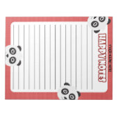 Aangepaste notitieblok Happy Panda (Voorkant)