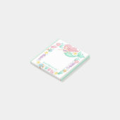 Aangepaste notitieblok van Cute Mermaid Mitzvah Post-it® Notes (Schuin)