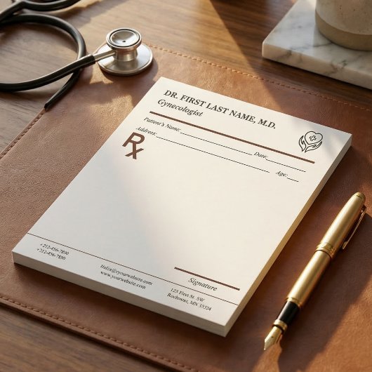 Aangepaste notitieblok voor doktersrecepten Bewerk