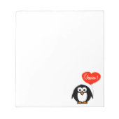 Aangepaste notitieblokken | pinguïn met rode ballo (Voorkant)