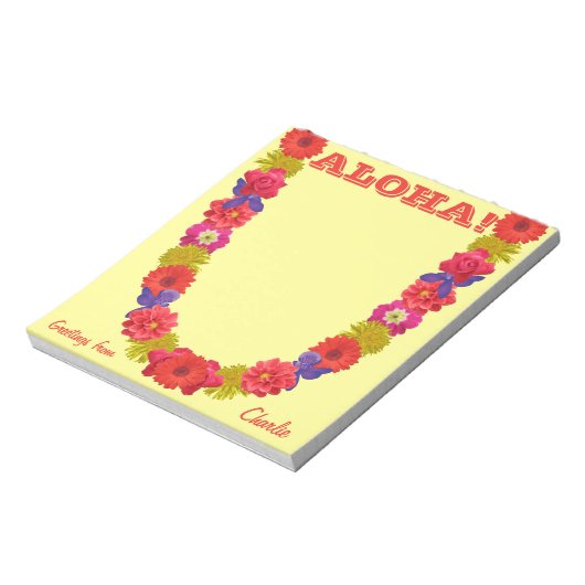 Aangepaste notitieblokken van Hawaiian Lei (Linkerzijde)