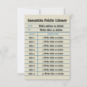 Aangepaste Notitieboek Line Library Bedankkaart (Voorkant)