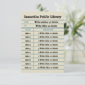 Aangepaste Notitieboek Line Library Bedankkaart (Staand voorkant)