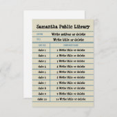 Aangepaste Notitieboek Line Library Bedankkaart (Voorkant / Achterkant)