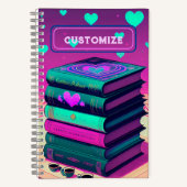 Aangepaste notitieboek voor liefhebbers van boeken (Voorkant)