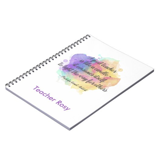 Aangepaste Notitieboeken voor docenten (kaartenpri (Linkerzijde)