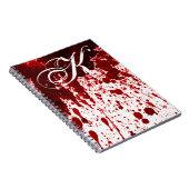 Aangepaste notitieboekje Bloedplaatje Vampire Goth Notitieboek (Rechterzijde)