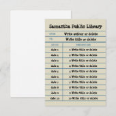 Aangepaste notitieboekregel bibliotheek bedankkaart (Voorkant / Achterkant)
