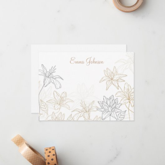 Aangepaste notitiekaart notitiekaartje (Voorkant / Achterkant in situ)