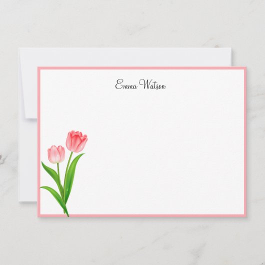Aangepaste notitiekaart-Tulips Notitiekaartje (Voorkant)