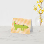 Aangepaste notitiekaarten | Alligator (Gele Bloem)