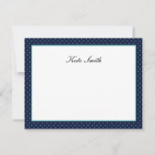 Aangepaste notitiekaarten - Navy Blue & Aqua - Sti Kaart (Voorkant)
