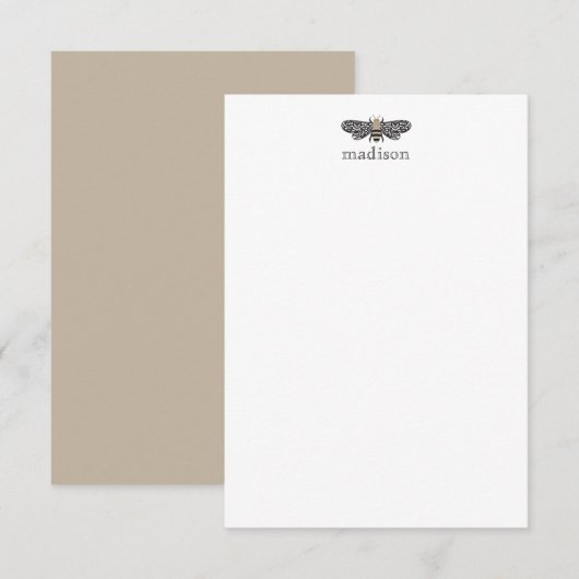 Aangepaste notitiekaarten voor Lacewing Bee (Voorkant / Achterkant)